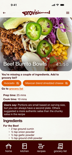 A recipe with a few ingredients you don't have